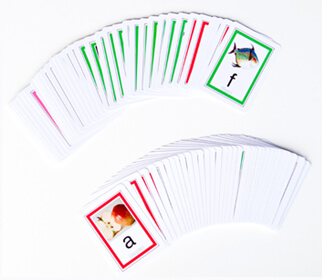 Playing cards that teach phonemic awareness and develop the strongest phonics system available.